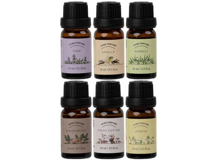 Raumparfüm-Set mit 6 Duftölen, je 10ml