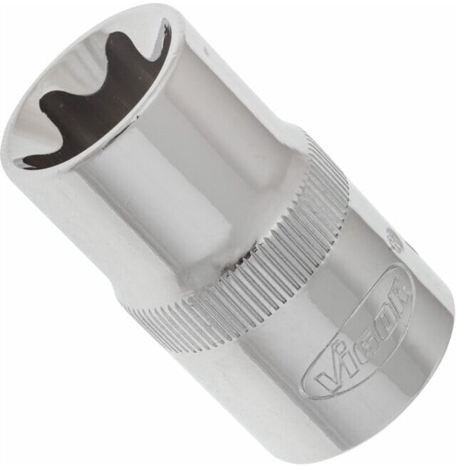 VIGOR Douille à empreinte TX externe E18, carré creux 12,5 mm (1/2