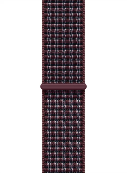 Apple Watch 42mm Sport Loop Armband Burgunder Kariert