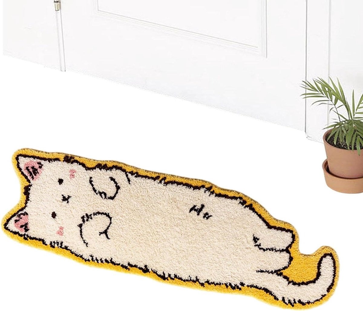Multicolor Katten Badmat met Grappig Cartoon Design - 39 x 43 cm