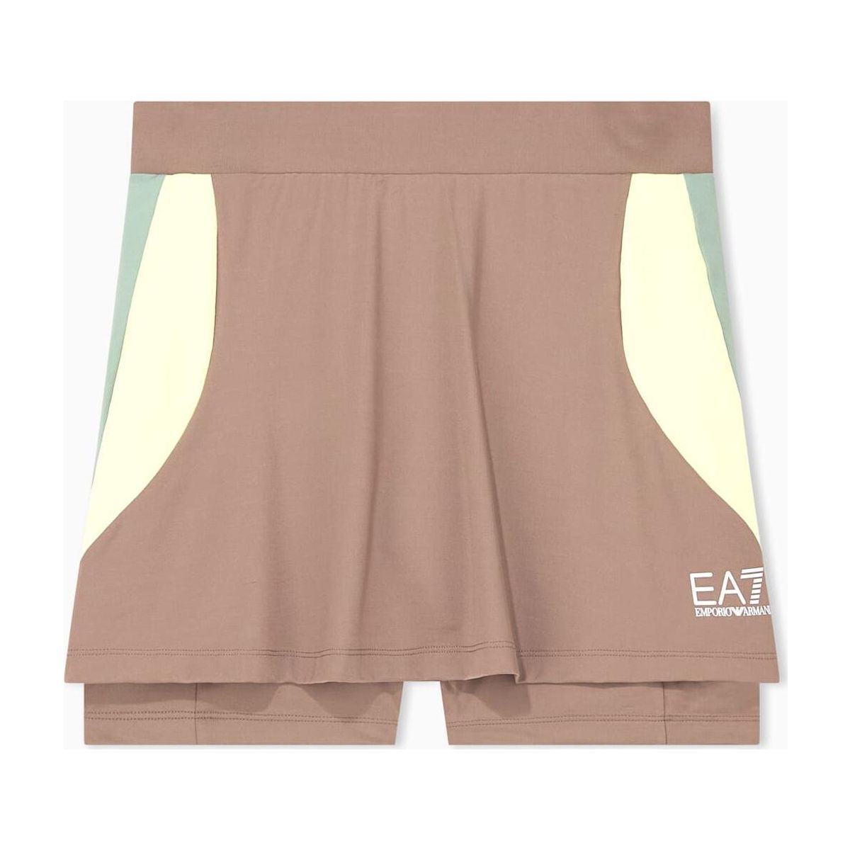 EA7 Tennis Pro Skirt - Tennis Pro Skirt deep taupe/green/lime (M6371) S 7W001320 AF14524-M6371-S