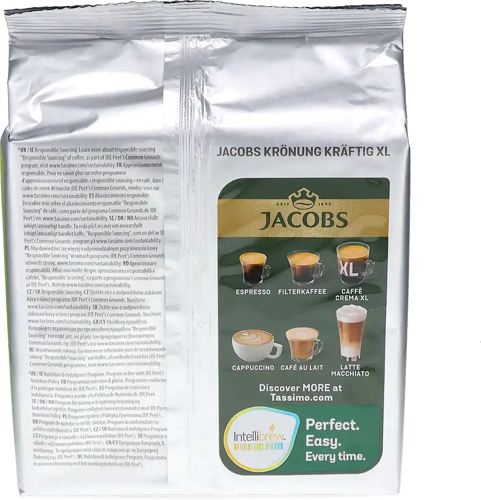 Jacobs   Krönung Kräftig XL - 16 Capsules de café pour Tassimo - Grande - Compatible Tassimo