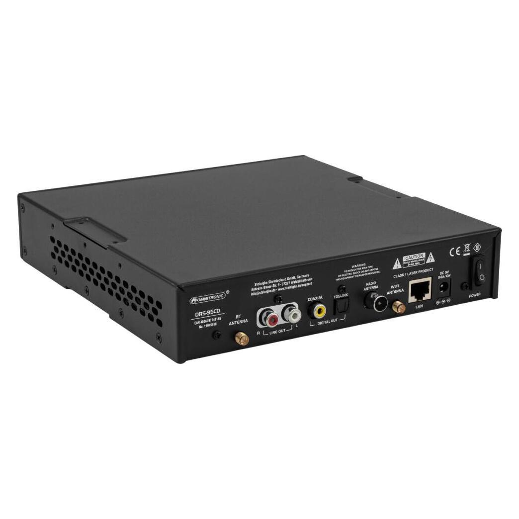 Omnitronic DRS-95CD Internetradio mit DAB+, Bluetooth und CD-Player (DAB+, FM, Bluetooth, WLAN) (11045018)