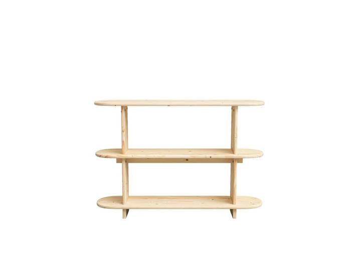 Bibliothèque en sapin beige 120 cm