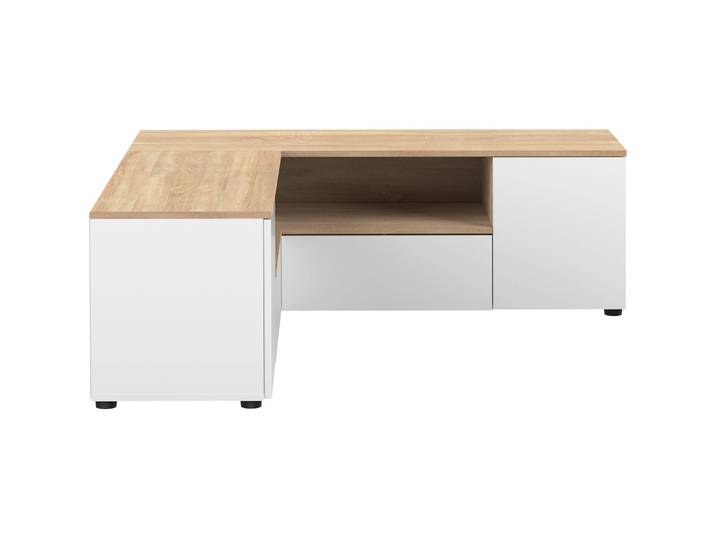 TV-Möbel Meduris Eiche Dekor/weiss Holzwerkstoff B 130 cm