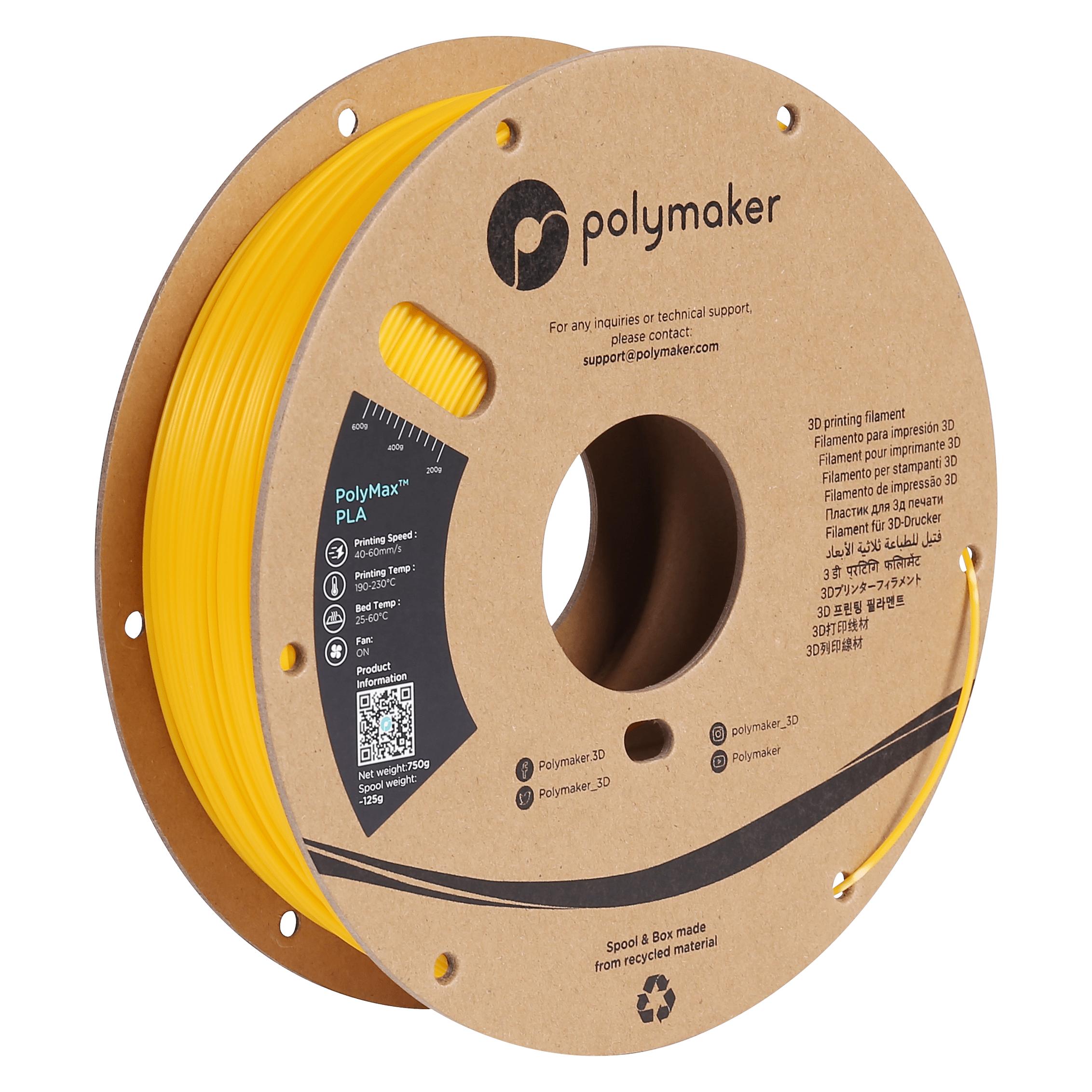 Polymaker PA06007 PolyMAX Tough Filament hohe Steifigkeit, hohe Zugfestigkeit (PLA, 750 g, 1.75 mm) (PA06007)