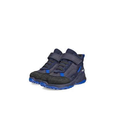 Klettschuh ECCO "ECCO RECEPTOR XP K", Kinder, Gr. 31, Textil, blau (blau, schwarz), Leder, Textil, Schuhe Klettschuh, Winterboots, Winterstiefel, Outdoorschuh mit waterproof