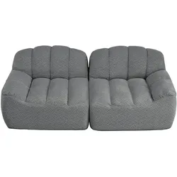 2-SITZER SOFA aus granuliertem Fleece, frameless in Muschelform ohne Montage