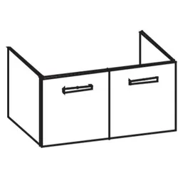 Artiqua 411 Waschtischunterschrank für Me by Starck 233610 Weiß Glanz, 411-WU2T-D55-7050-68 411-WU2T-D55-7050-68