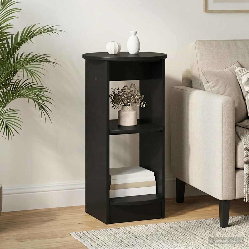 vidaXL Armario auxiliar Negro Madera de ingeniería Negro