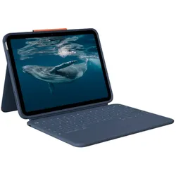 Logitech Rugged Combo 4c Tastaturhülle für iPad (10. Gen./A16) USB-C-Ladeanschluss, Smart Connector, QWERTZ-Layout
