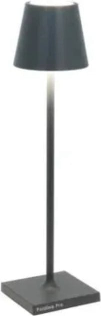 Zafferano Poldina Micro LED-tafellamp, grijs, oplaadbaar