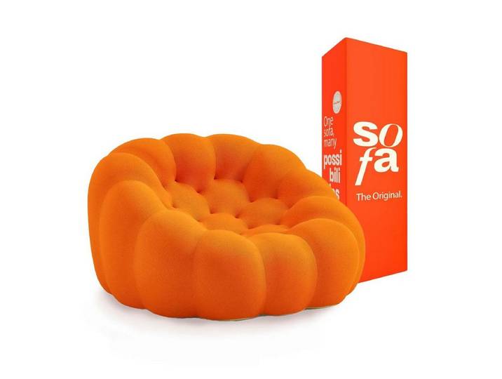 Ertex Big-Sofa The Growing Sofa Cosmo 3 Sitzer Bouclé Sofa kompakt geliefert