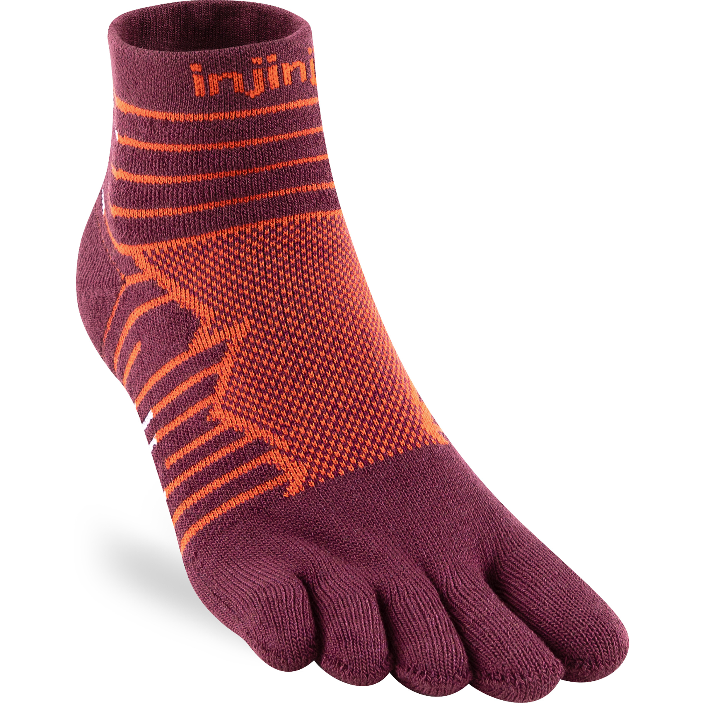 Injinji Ultra Run Mini-Crew Laufsocken rot Größe 44.5 Trailrunning | Laufen Kompressionseffekt