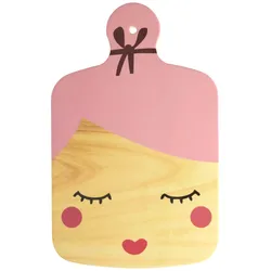 RICE Melamin Servierbrett in Frauen-Silhouette Lady Shape, Pink - L 33.5 x B 22 cm