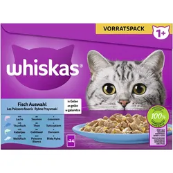 Whiskas Whiskas Multipack 1+ FischAuswahl in Gelee 2x2.04 kg