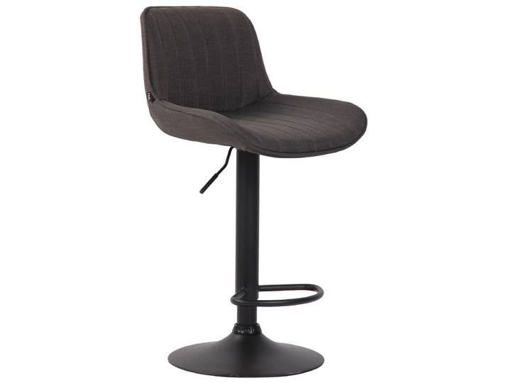 TPFLiving Barhocker Lento Gestell schwarz Stoff - Dunkelgrau