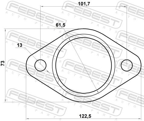 Febest Dichtung, Abgasrohr 12492-006 Abgaskrümmer Für Hyundai