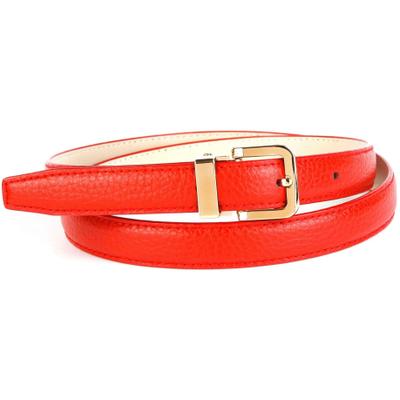 Ledergürtel ANTHONI CROWN, Damen, Gr. 70, rot, Rindsleder, unifarben, Gürtel Ledergürtel, glänzende Schließe, Rindsleder, elegant, uni