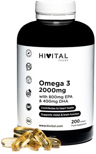 Hivital Foods Ómega 3 2000 mg 200 Pérolas
