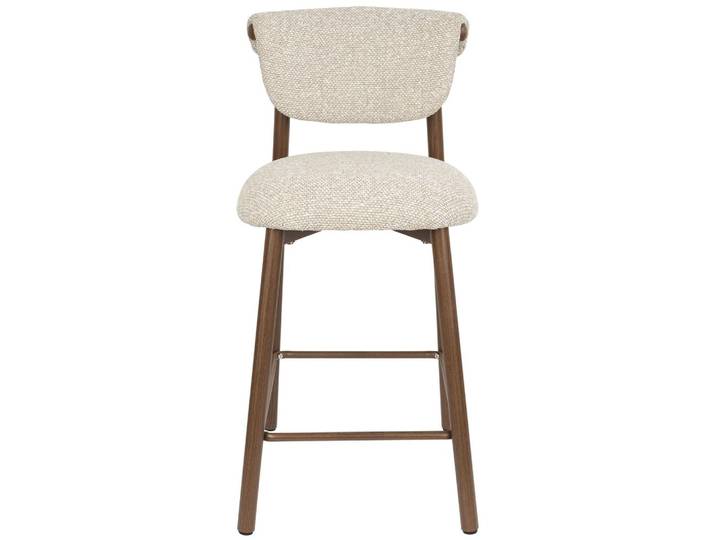 Thekenstuhl Lee 2er-Set – aus Bouclé in Beige - Strukturstoff - Luxusbetten24