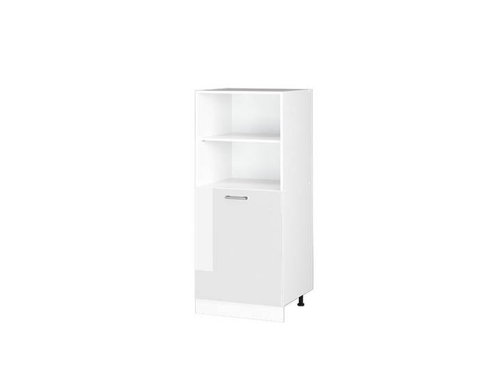 Vicco Hochschrank R-Line Weiß Hochglanz 60 cm mit offenen Regalen, und Tür, Holzwerkstoff, 4 Fächer, Rechteckig, 60x143x57.2 cm, Badezimmer, Badezimmerschränke, Midischränke