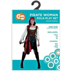 GoDan Piratenkostüm für Erwachsene, Universalgrösse (One Size)