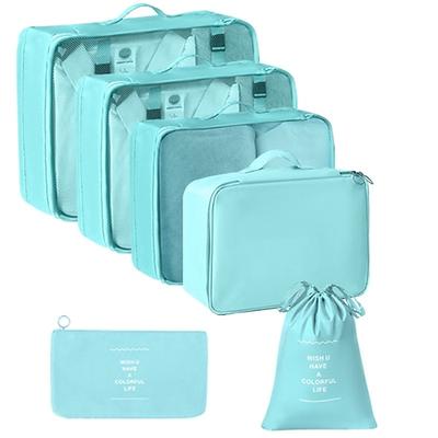 Kompressions-Packwürfel-Set für Reisen, faltbare Gepäck-Organizer-Taschen, tragbare Kultur- und Kosmetiktasche, multifunktionale Kleideraufbewahrungstaschen für Geschäftsreisen und Urlaub