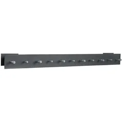 Garderobenleiste 100x9cm, silber (gerade Anordnung), Marke: Szagato, Made in Germany (Hakenleiste Garderobenhaken Garderobe, Wandgarderobe)