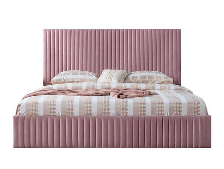 Xlmoebel Polsterbett Modernes Polsterbett in zartem Rosa mit elegantem Design (Bett), Hergestellt in Europa