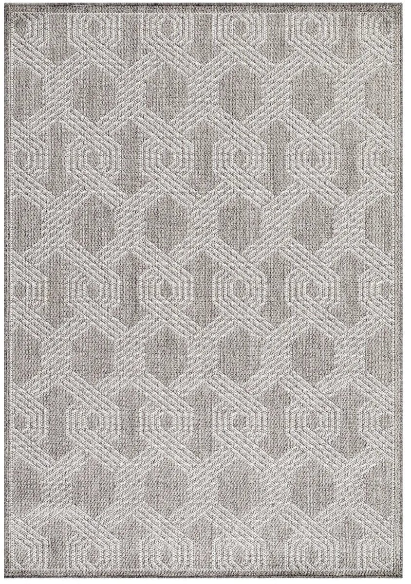 Aruba Buitenkleed Grijs Grafisch 240 x 340 cm