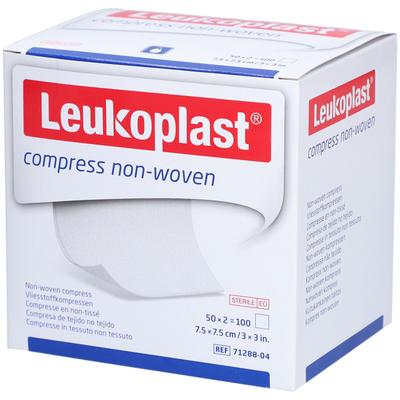 Leukoplast compress non-woven 7,5x7,5cm ste.4f 100 St Kompressen