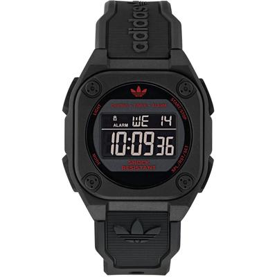 Chronograph ADIDAS ORIGINALS "CITY TECH FOUR", schwarz, Armbanduhren, Damen, Chronograph, Quarzuhr, Armbanduhr, Herrenuhr, Damenuhr,Datum, Stoppfunktion,digital
