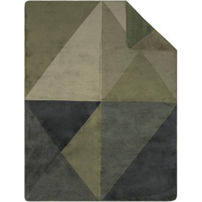 Wohndecke IBENA "Wohndecke Nara", grün (grün, anthrazit), B:150cm L:200cm, Baumwolle, Polyacryl, Polyester, Wohndecken, Wohndecke, in harmonischen Grüntönen