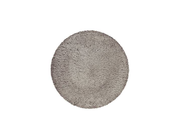 Tapis rond uni beige taupe 100% de matière recyclée 120 rd.