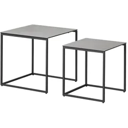Jette Home Beistelltisch Set  Twins I ¦ grau ¦ Maße (cm): B: 50 H: 48