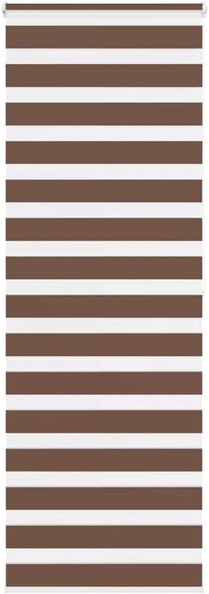 Zebra Rolgordijn Bruin - Day & Night Zonwering met Kettingbediening