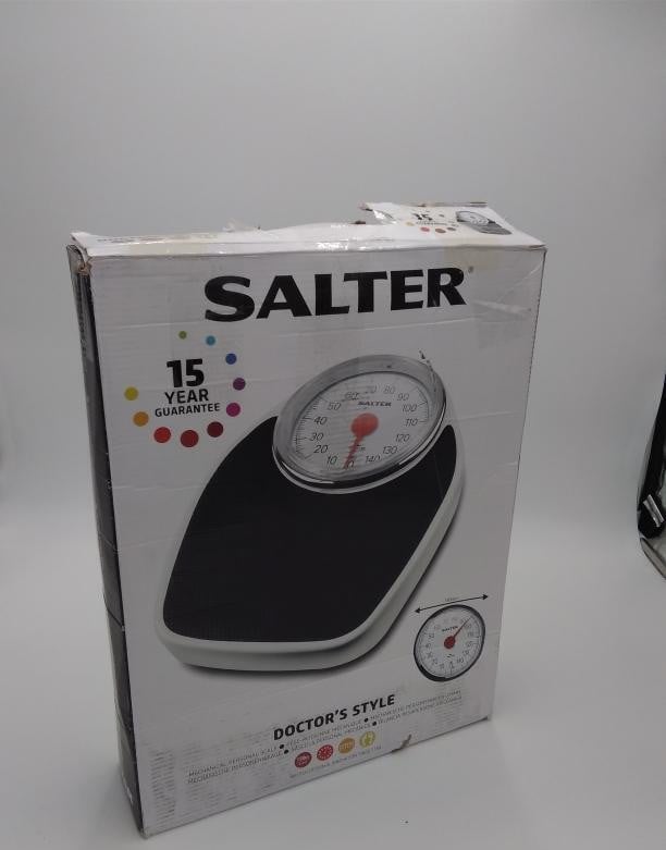 Salter 195 WHKR Mechanische Personenweegschaal, 150 kg, Zwart/Wit, Analoog