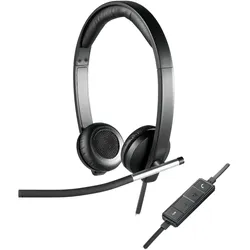 Logitech H650e (Kabelgebunden, USB-A, Skype), Office Headset, Schwarz