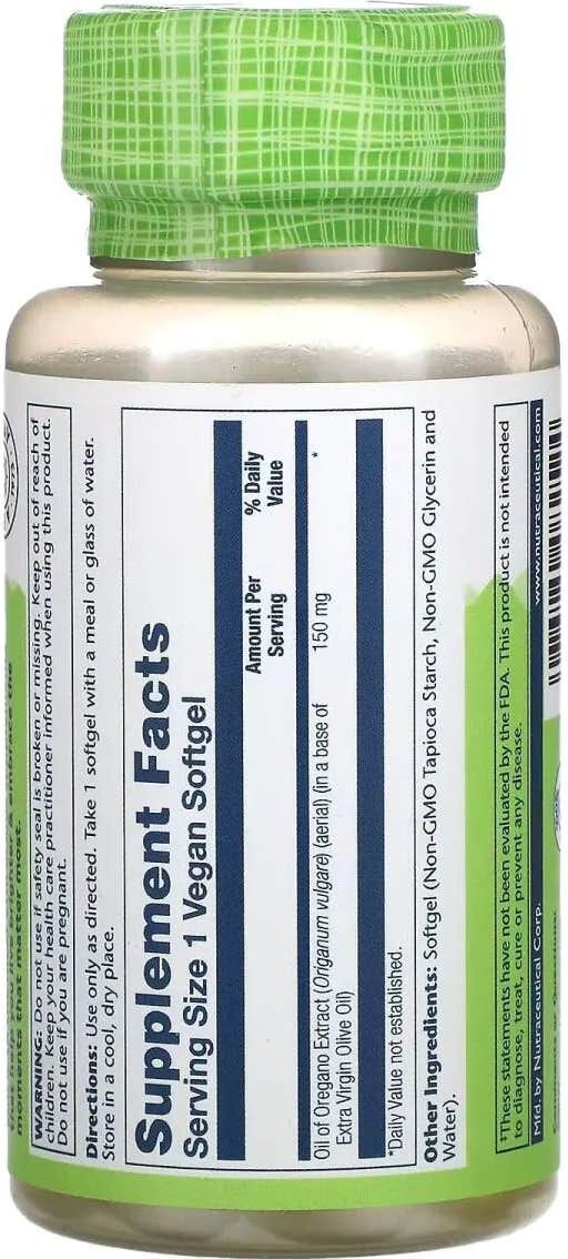 SOLARAY Aceite De Oregano 60 Perlas