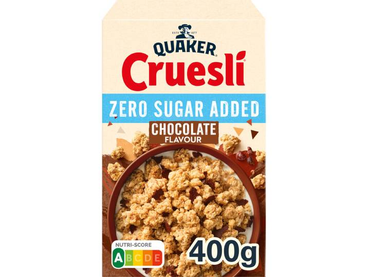 Quaker Cruesli Zero Sugar Chocolade - 400 g