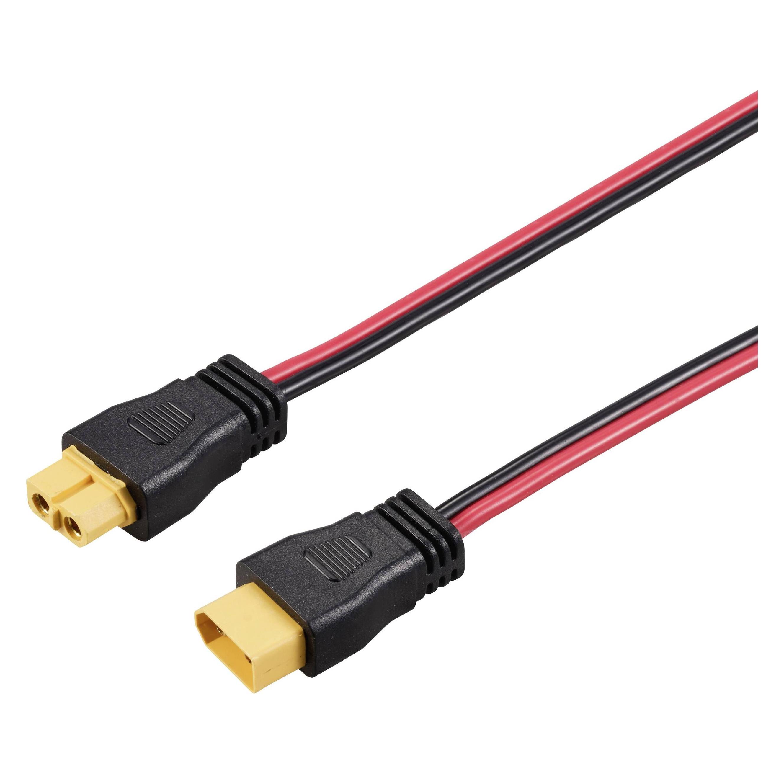 Tru Components XT60 Stecker auf XT60 Buchse TC-12195712 Schwarz, Rot Inhalt: 1 (TC-12195712)