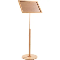 Infoständer BAMBOO A3 höhenverstellbar, Bambus, holzoptik