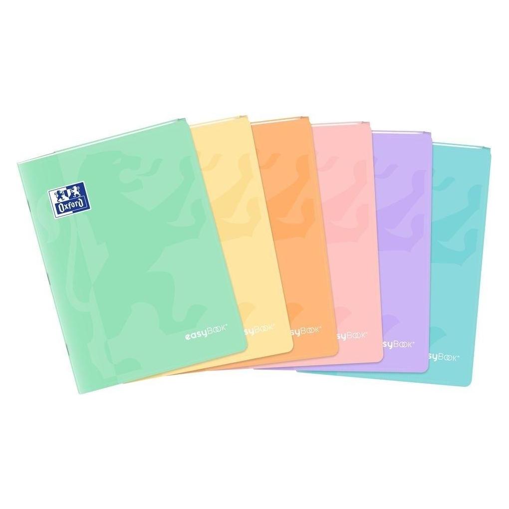 Oxford Notizbuch A4/60K Raster Easybook Pastell (8 Stück) (A4, Weicher Einband) (48577861)