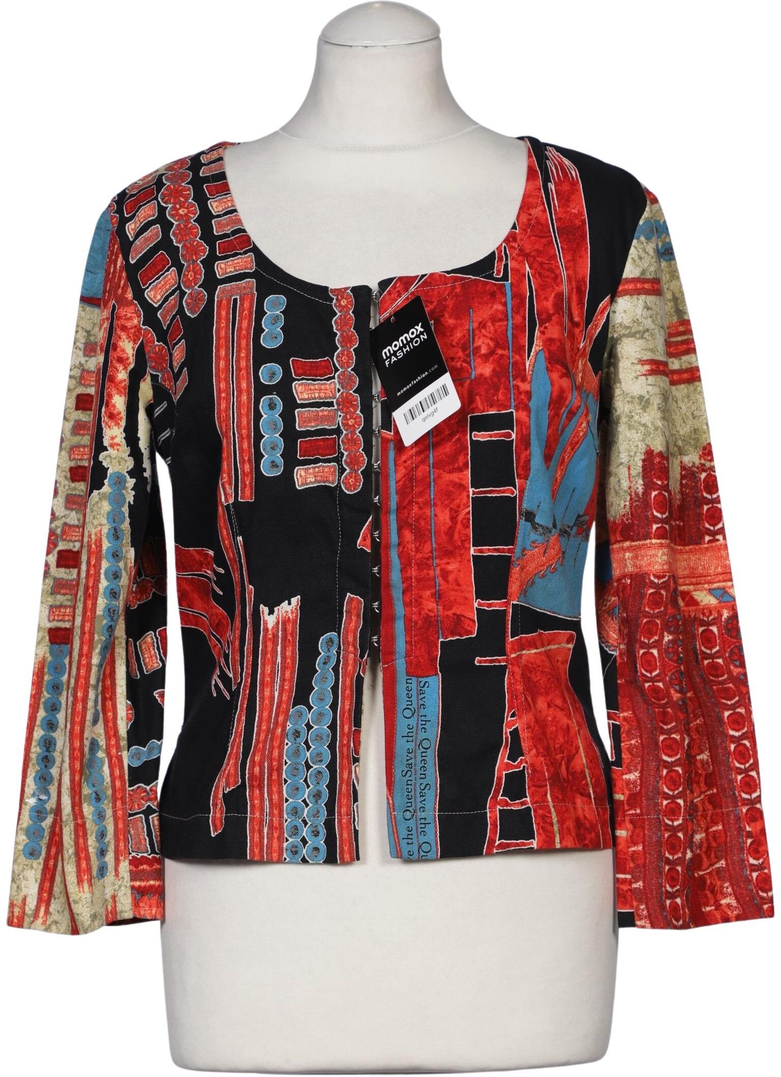 Save THE Queen! Damen Bluse, Mehrfarbig, Gr. L, Baumwolle - Second Hand