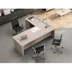 Winkelschreibtisch Chef-Schreibtisch Echtholz furniert Berrok