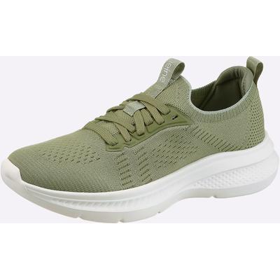Sneaker HEINE, Damen, Gr. 40, Textil, khaki, Schuhe Sneaker