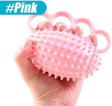 Inspired Finds Hand Grip Strengthener And Finger Exerciser Ball For Therapy And Recovery pink