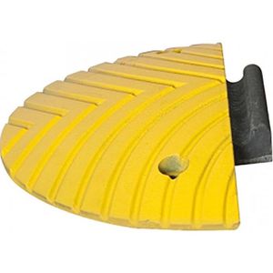 Moravia Fahrbahnschwelle TOPSTOP 20-RE, 281.19.480, Kunststoff, Abschlusselement Zapfen, gelb, 20 x 5 x 40cm