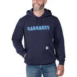 Carhartt Hoodie Rain Defender Logo Graphic Sweatshirt 105944 - new navy - XL